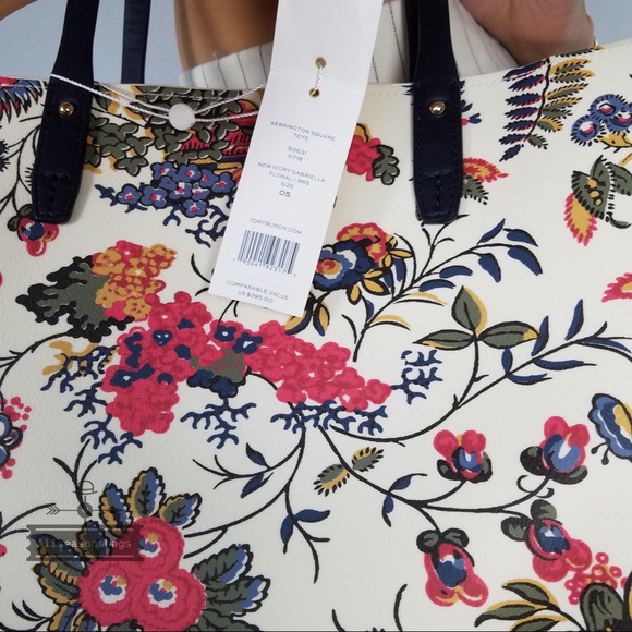 Tory Burch Kerrington Square Tote Gabriella floral - Picture 7 of 8